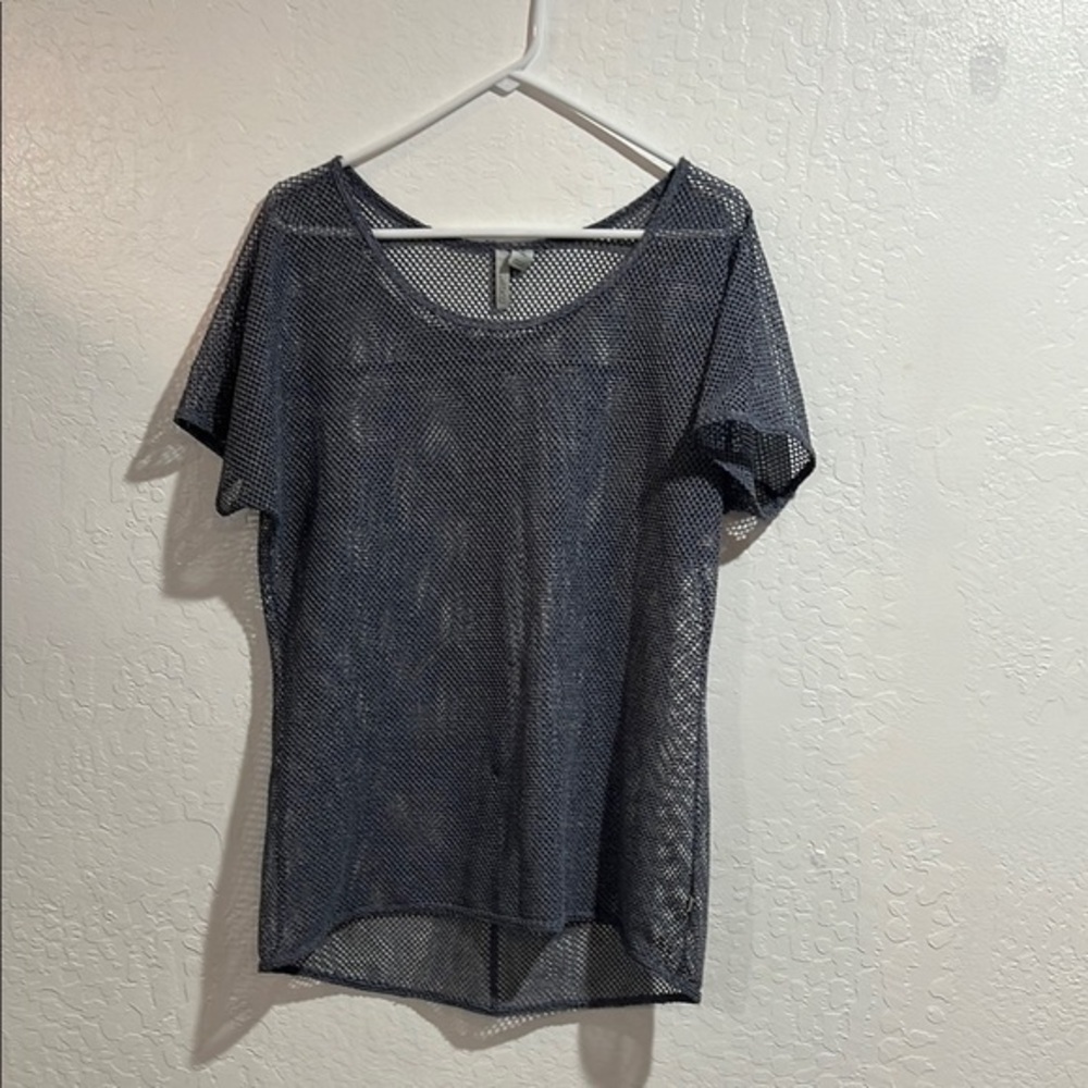 BCG Short Sleeve T-Shirt BATHING SUI COVER UP MESH TOP